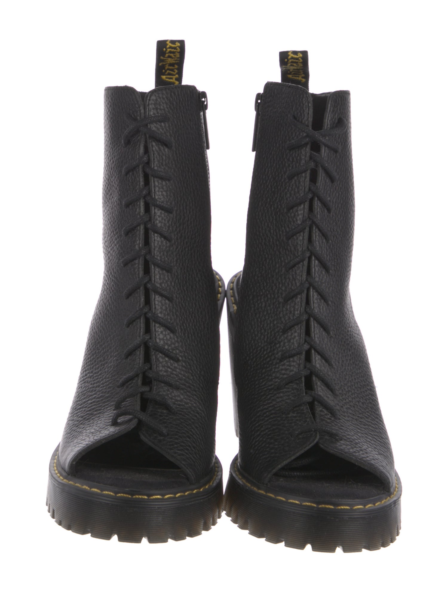Dr. Martens Leather Cutout Accent Lace-Up Boots